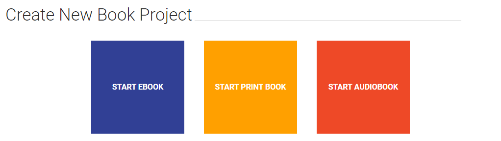 Example user interface of how to start an audiobook on Draft2Digital