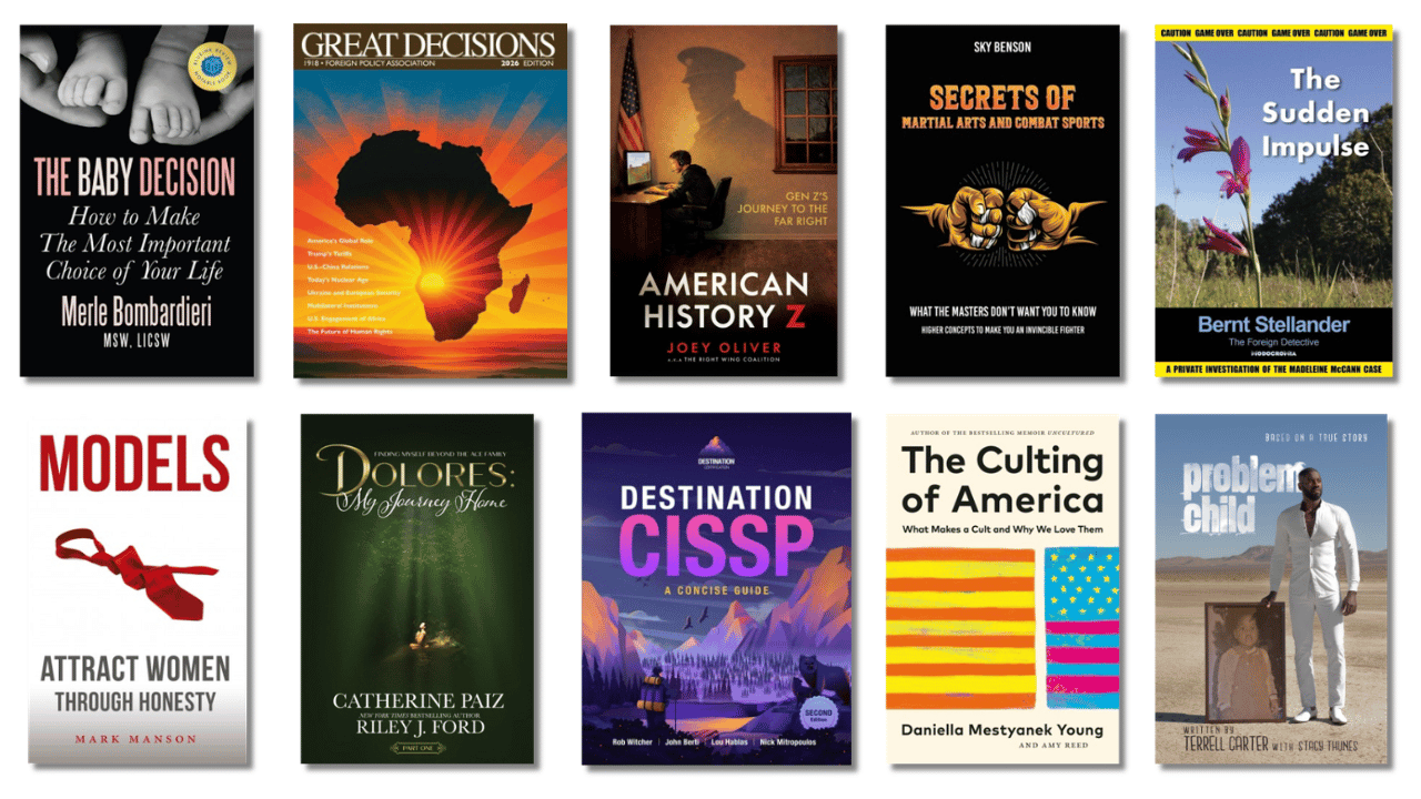 Feb 2026 Top 10 Nonfiction Book Covers