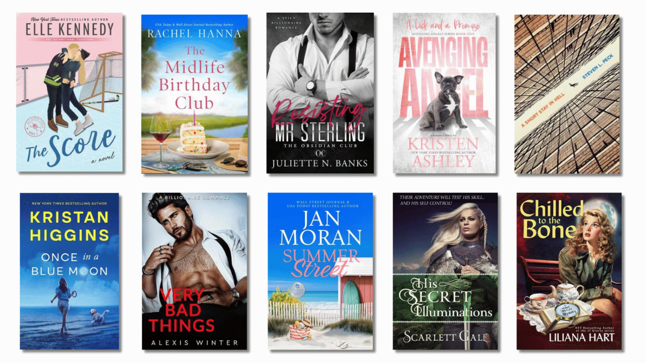 June 2026 Top 10 Fiction Ebook Covers