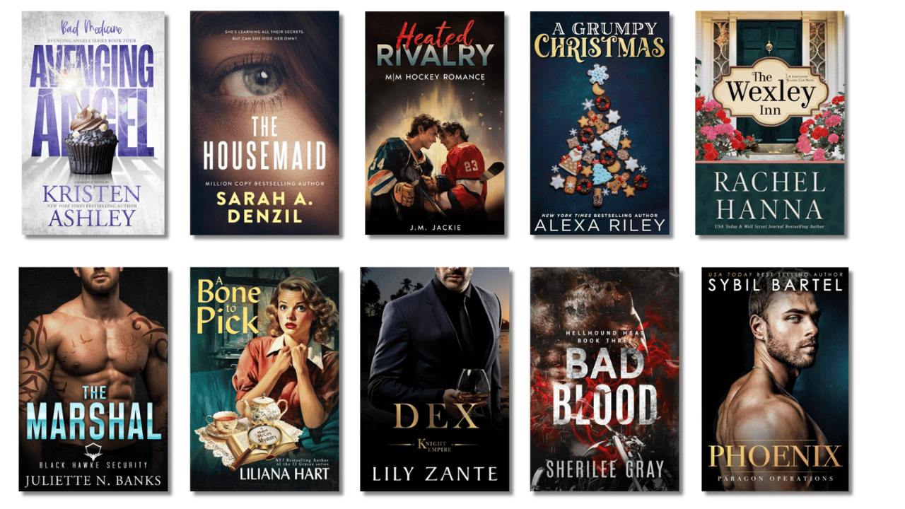 December 2025 Top 10 Fiction Book Covers