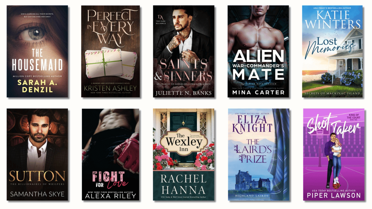 Feb 2026 Top 10 Fiction Book Covers