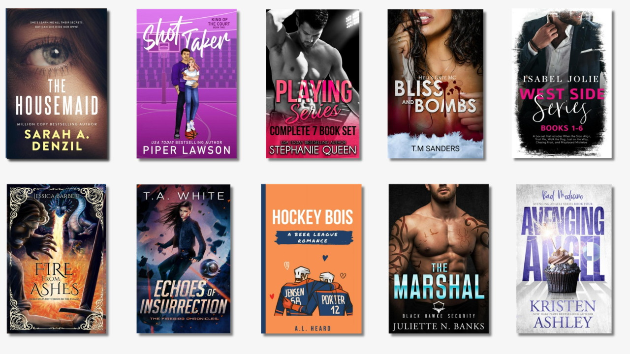 January 2026 Top 10 Fiction Book Covers