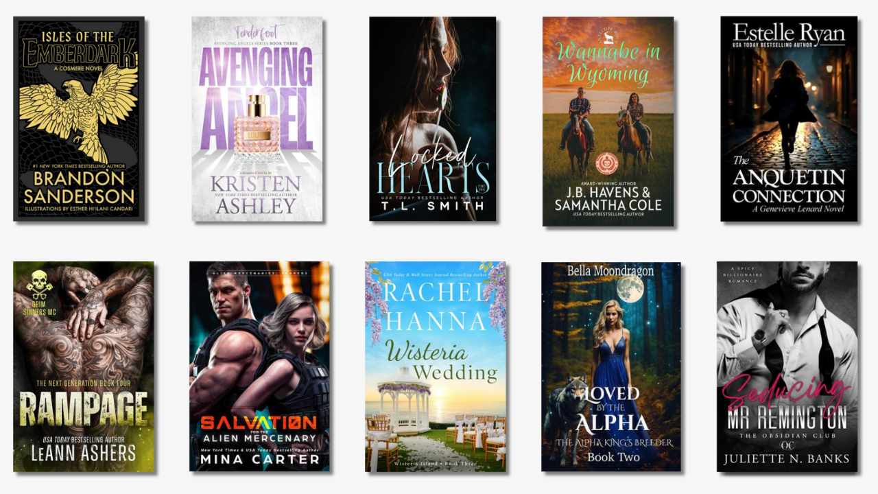 January 2025 Top 10 Fiction Book Covers
